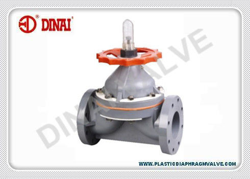 CPVC / PTFE প্লাস্টিকের মধ্যচ্ছদা ভালভ, জাঙ্গাল টাইপ, 1/2 &quot;থেকে 10&quot; তালা লাগান, ANSI16.5, JIS10K চক্রের শেষ, PN10