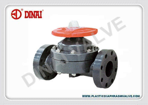 CPVC / PTFE প্লাস্টিকের মধ্যচ্ছদা ভালভ, জাঙ্গাল টাইপ, 1/2 &quot;থেকে 10&quot; তালা লাগান, ANSI16.5, JIS10K চক্রের শেষ, PN10