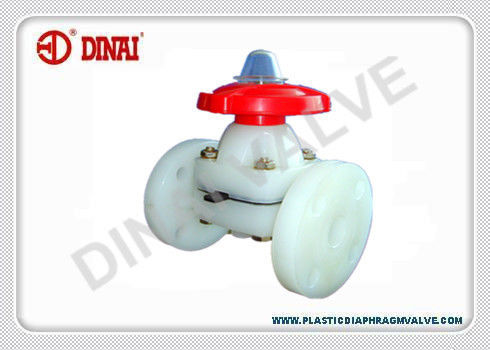 PVDF / PTFE flanged মধ্যচ্ছদা ভালভ, জাঙ্গাল টাইপ, চক্রের উন্নত পার্শ্ব শেষ ANSI # 150 JIS10K, হট্টগোল মান