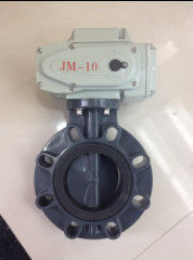 PPH প্রজাপতি ভালভ বিস্কুট সংযোগ ইলেকট্রিক Actuator 1 &quot;~ 24&quot; প্লাস্টিক প্রজাপতি ভালভ