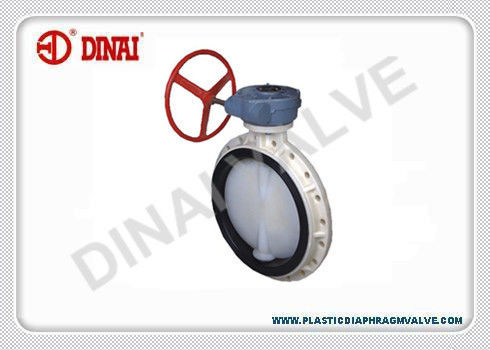 ম্যানুয়াল হাতল PVDF প্রজাপতি ভালভ, বিস্কুট টাইপ, 1 &quot;8&quot;, PN1.0Mpa