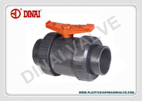 পিপি / FRPP ডবল ইউনিয়ন সকেট বল কপাটক PN1.0Mpa হট্টগোল / ANSI / JIS প্লাস্টিক বল ভালভ